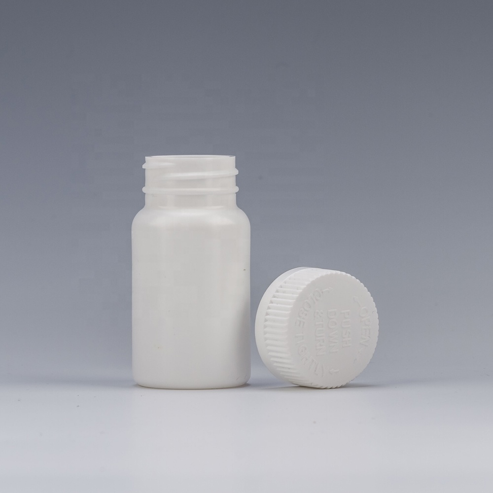 60ml pharma plastic bottle hdpe child proof cap pill bottle