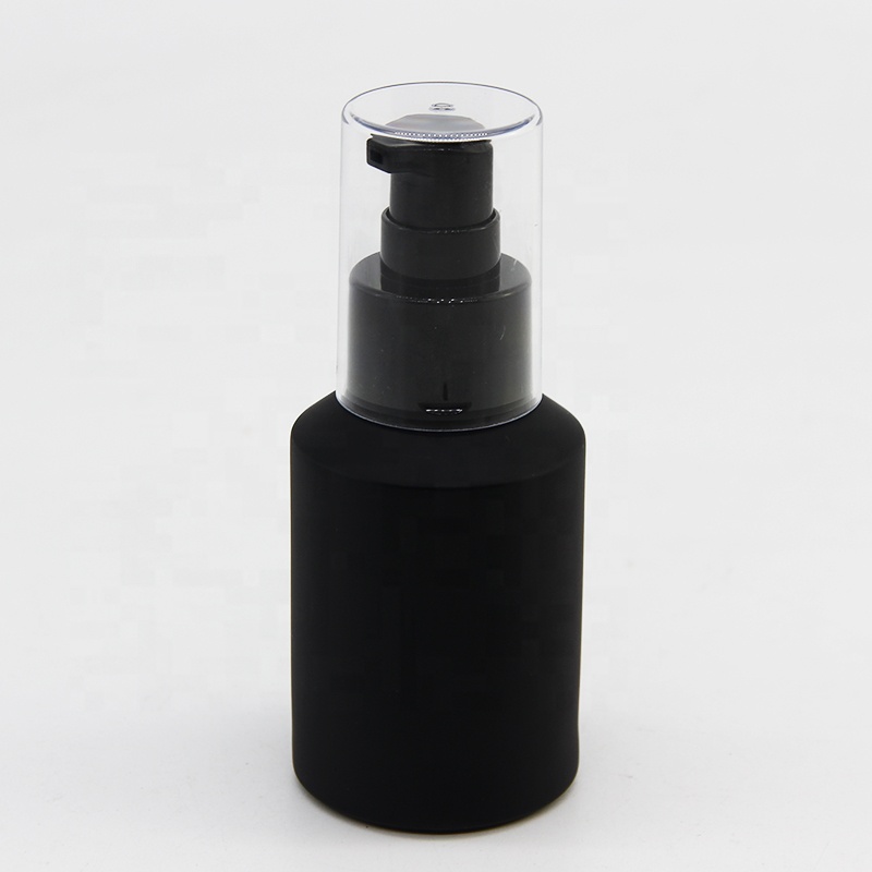 60ml pump glass bottles empty slanted shoulder for sale in stock with cap for container packaging usage