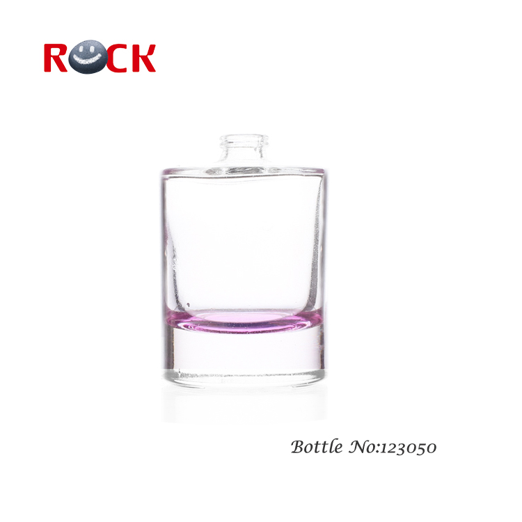 60ml round shaped perfume Glass Bottles with pump sprayer plastic round black cap