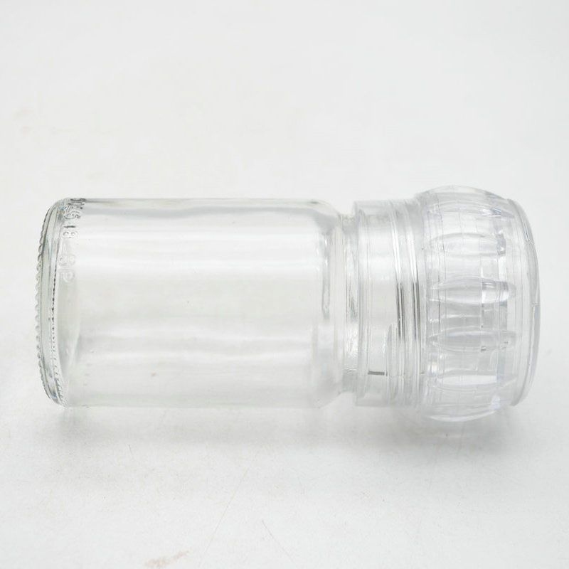 60ml spiral plastic cover glass jar Kitchen Spice Salt Grinder jar bottle