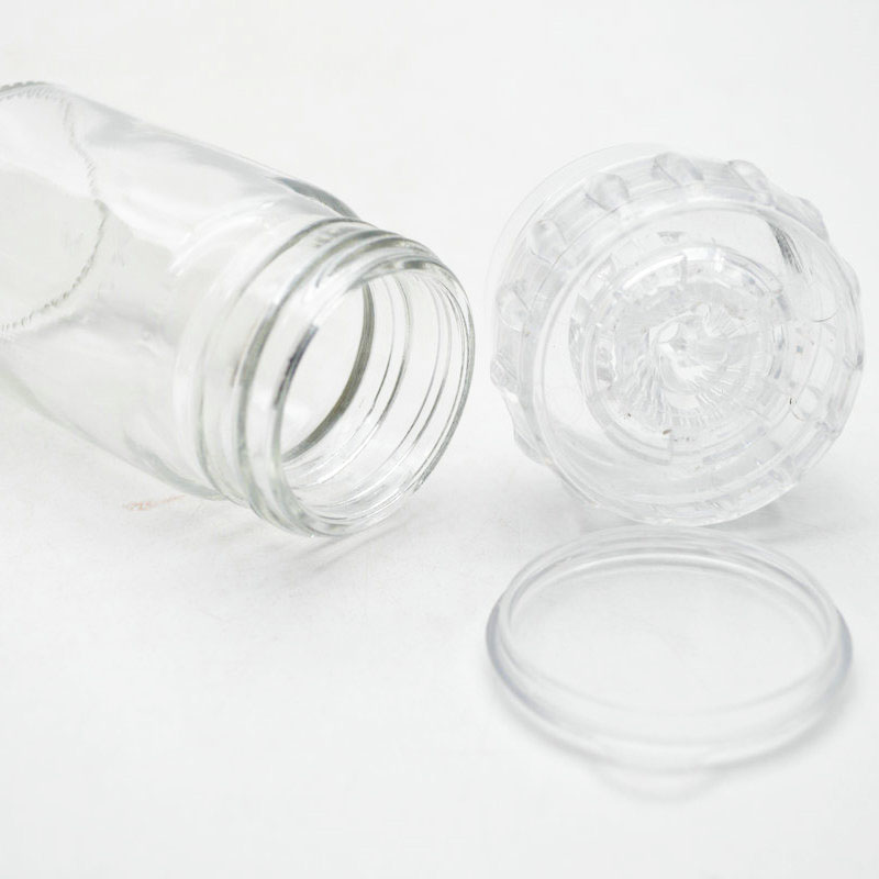 60ml spiral plastic cover glass jar Kitchen Spice Salt Grinder jar bottle