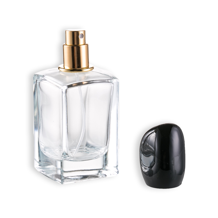 60ml square men empty glass perfume bottle