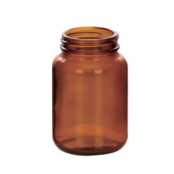 60ml wide mouth amber tablet glass bottle