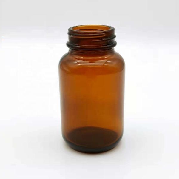 60ml wide mouth amber tablet glass bottle