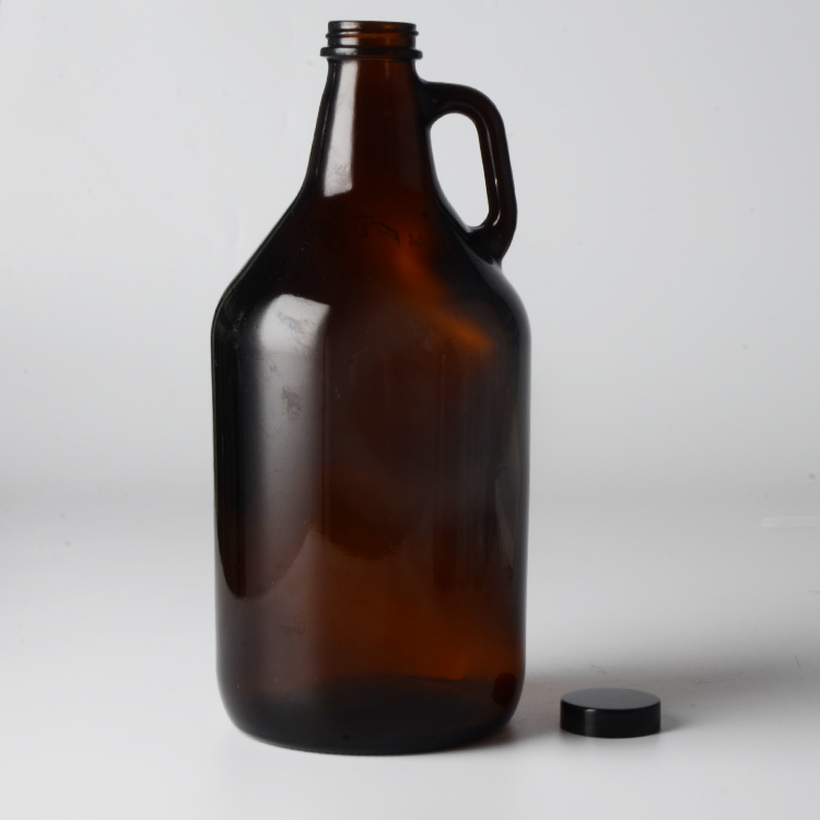 64 OZ / 2 Liter Amber Sealed storage glass wine jars Glass Beer Growler California Wine Bottle