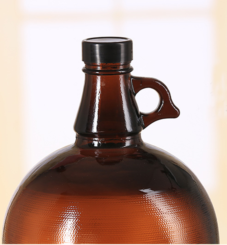 64 oz Clear Half Gallon Glass Amber Growler Jug Bottle for Wine Kombucha Soda Cheap Sealed Jar For Beer With Handle