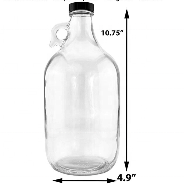 64 oz beer growler/Half Gallon Clear Glass Kombucha Growler Jugs for Beer or Distilled Water