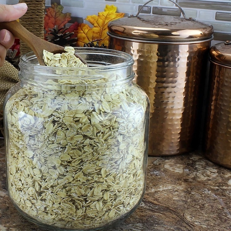 64oz Clear Wide mouth Glass Jars with BPA free Food Grade Metal Lug Lid