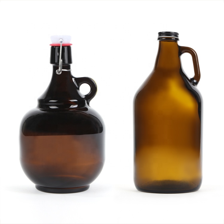 64oz amber beer bottle growler 2L beer bottle growler 2000ml glass bottle