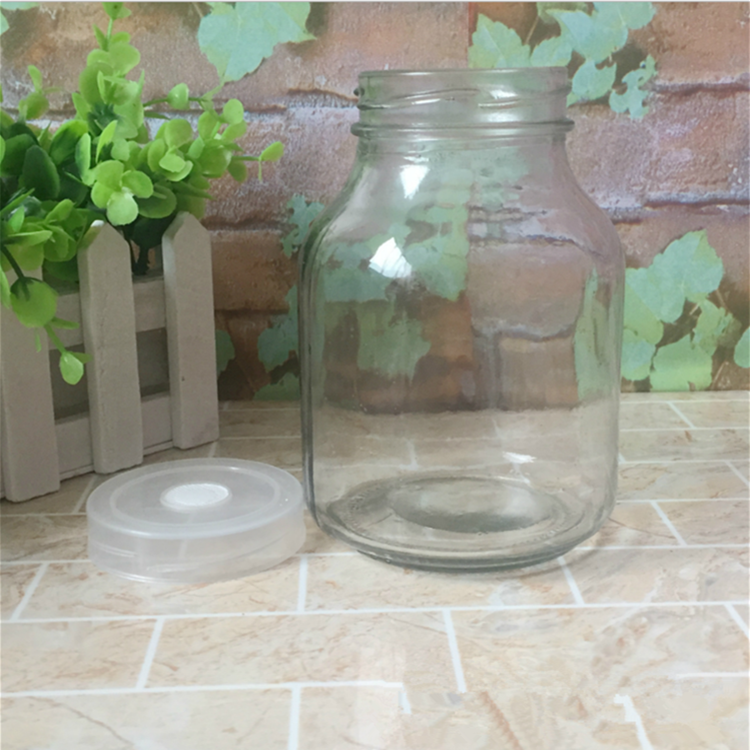 650ml professional transparent plant tissue culture glass jar with plastic cap
