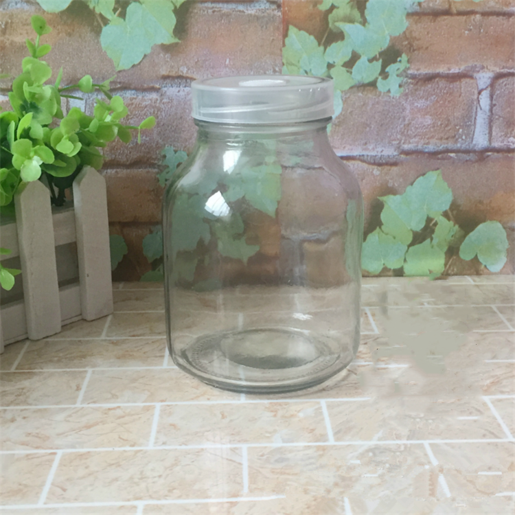 650ml professional transparent plant tissue culture glass jar with plastic cap