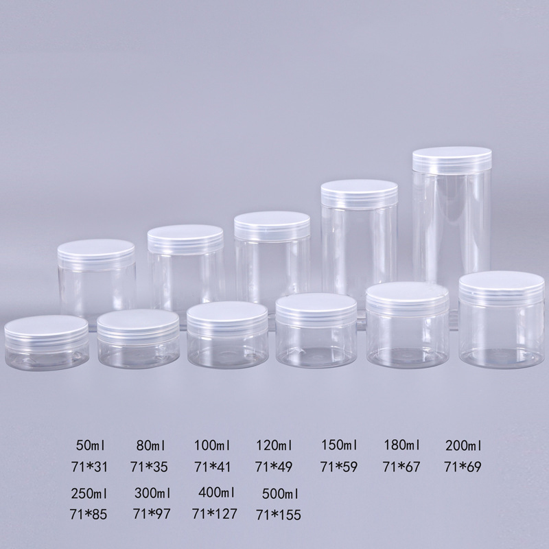68/400 80ml clear pet jar wide mouth for cream