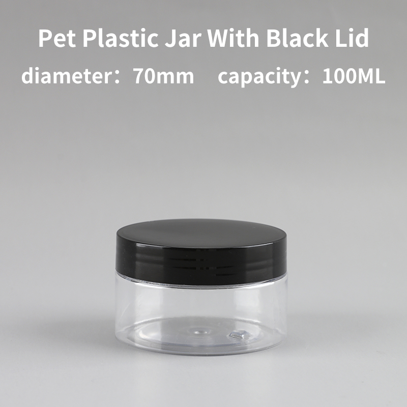 68 Pet Plastic Jars 100ml Food Grade With PP Caps For Cosmetic