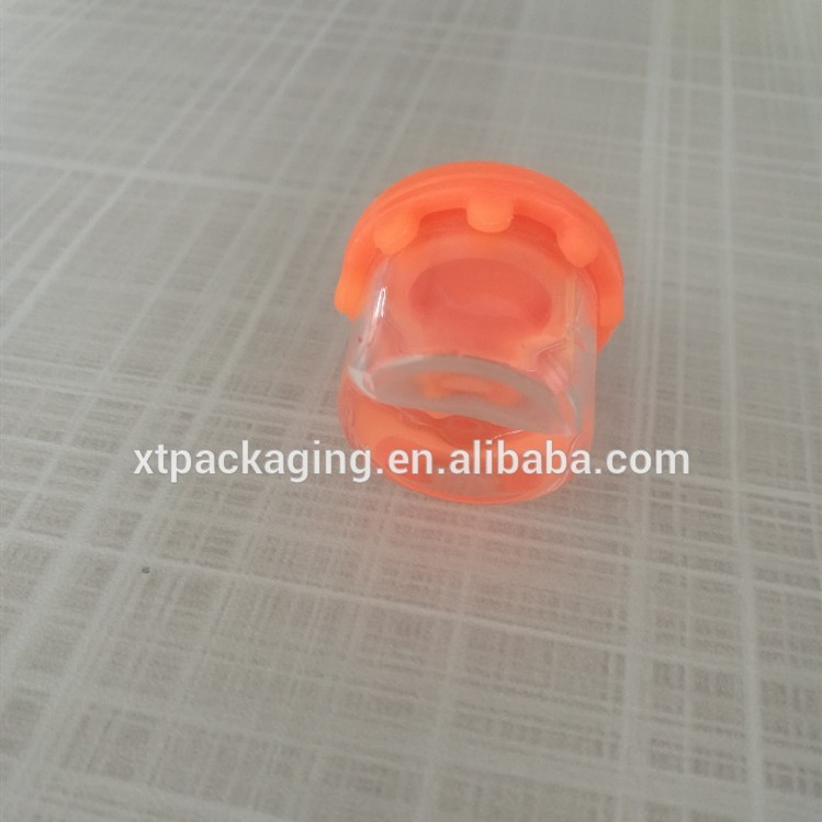 6ML Glass Concentrate Jar Container for 1 Gram wax Oil Dab with CLEAR or customized lid no neck glass jar