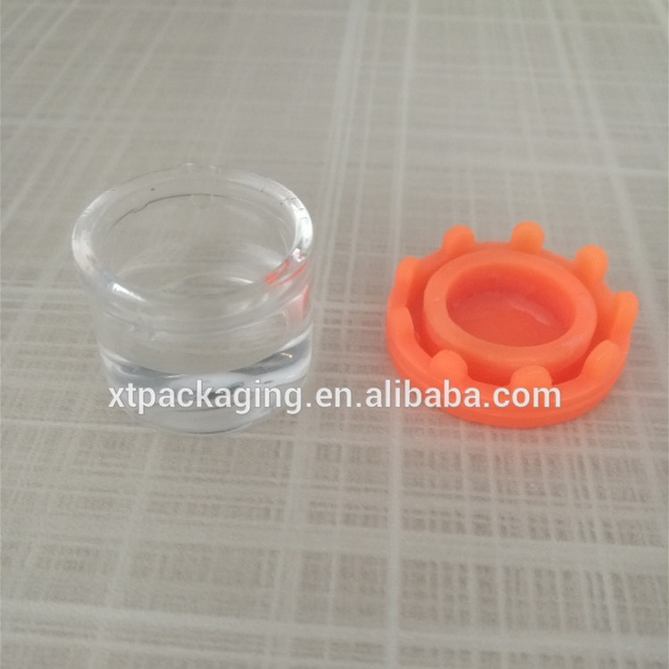 6ML Glass Concentrate Jar Container for 1 Gram wax Oil Dab with CLEAR or customized lid no neck glass jar