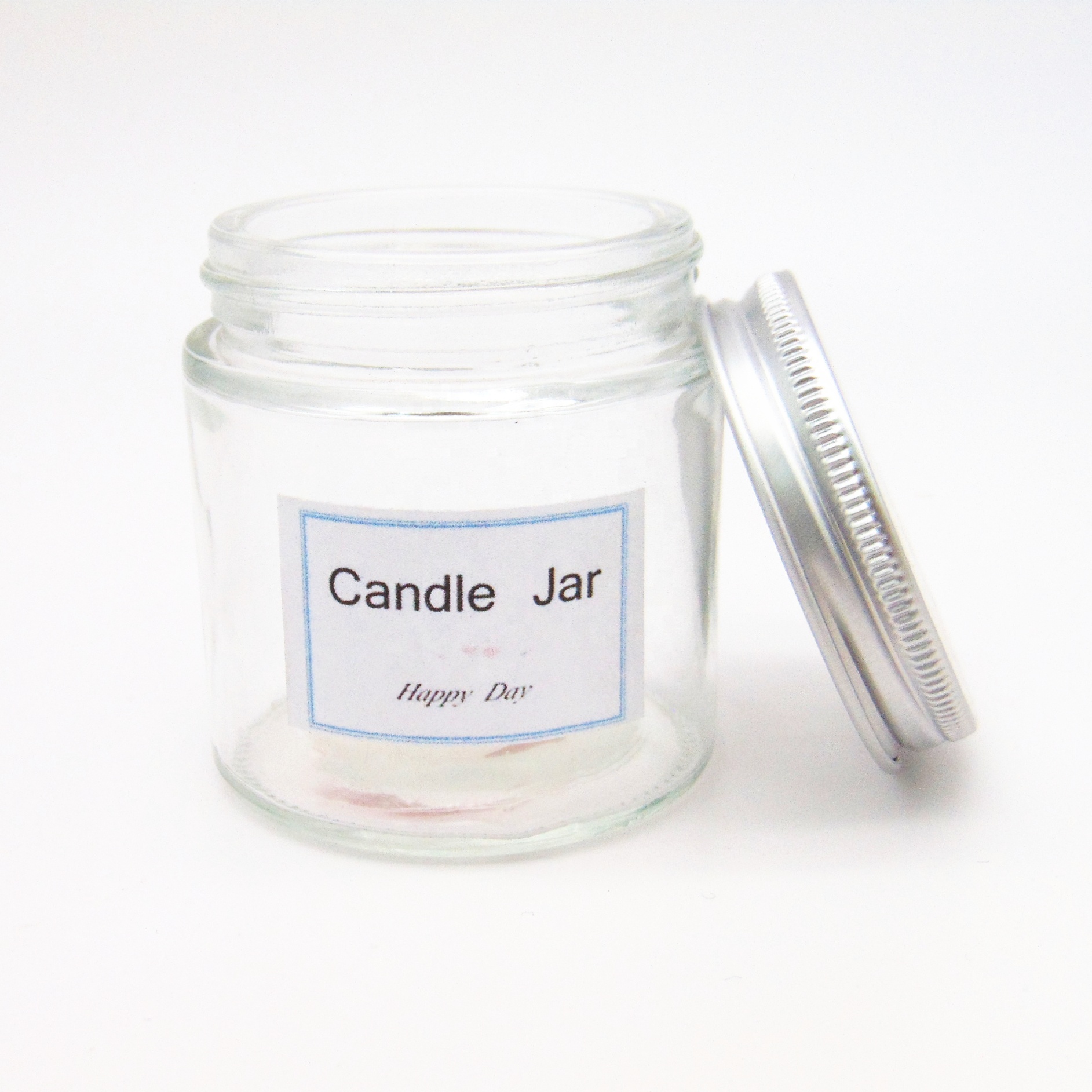 6OZ 180ml Wide Mouth Clear Glass Cosmetic Jar With Lid