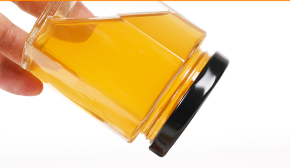 6OZ Glass Jar 180ml Hexagonal Empty Glass Honey Jar
