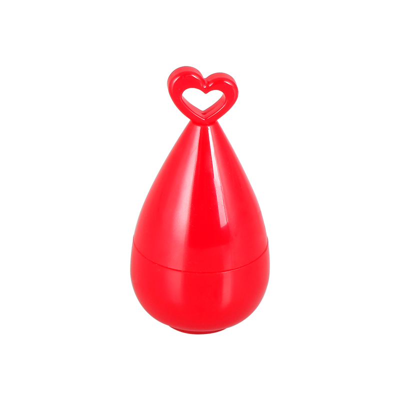 6g small lovely cute heart shape lip balm jar lip scrub jar container with mirror and brush