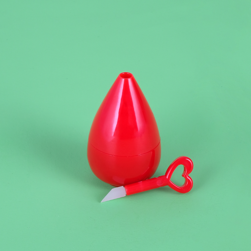 6g small lovely cute heart shape lip balm jar lip scrub jar container with mirror and brush