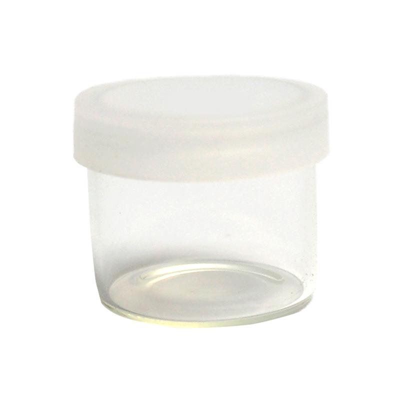 6ml 7ml Glass No Neck Concentrate Container Clear Silicone Cap Wax Jars