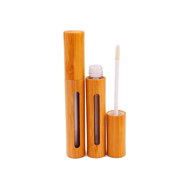 6ml 7ml cosmetics packaging bamboo eyeliner lip gloss bottles