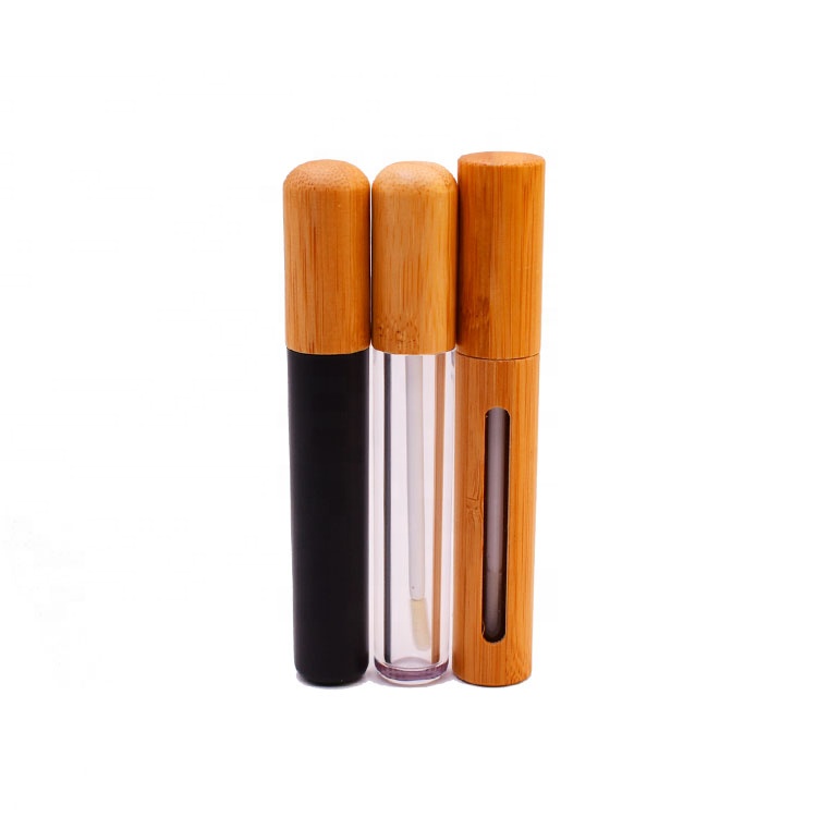 6ml 7ml cosmetics packaging bamboo eyeliner lip gloss bottles