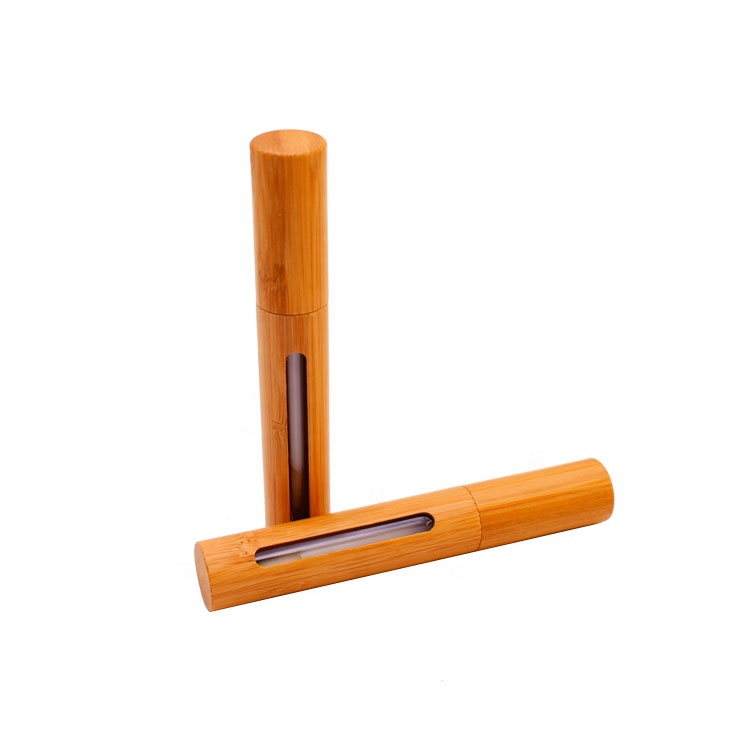 6ml 7ml cosmetics packaging bamboo eyeliner lip gloss bottles