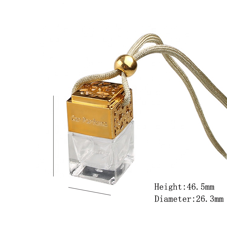 6ml 8ml bottle car fragrance container atomizer glass hanging diffuser fancy perfume bottle car smell