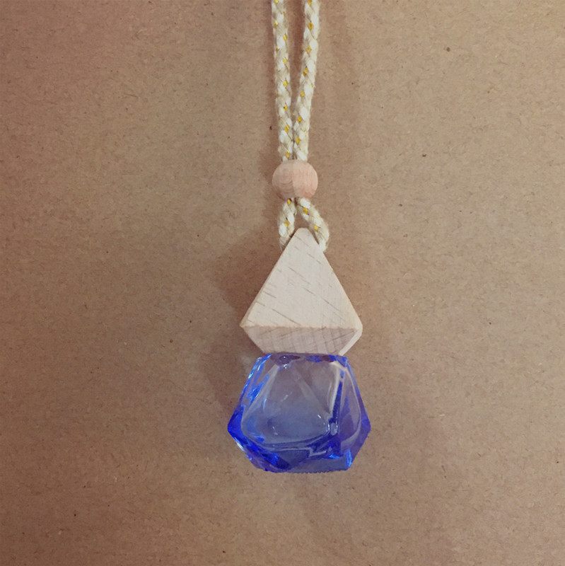 6ml Car Hanging Diffuser Glass Bottle Air freshener Perfume bottle For Car Aromatherapy Remove smell Empty glass bottle