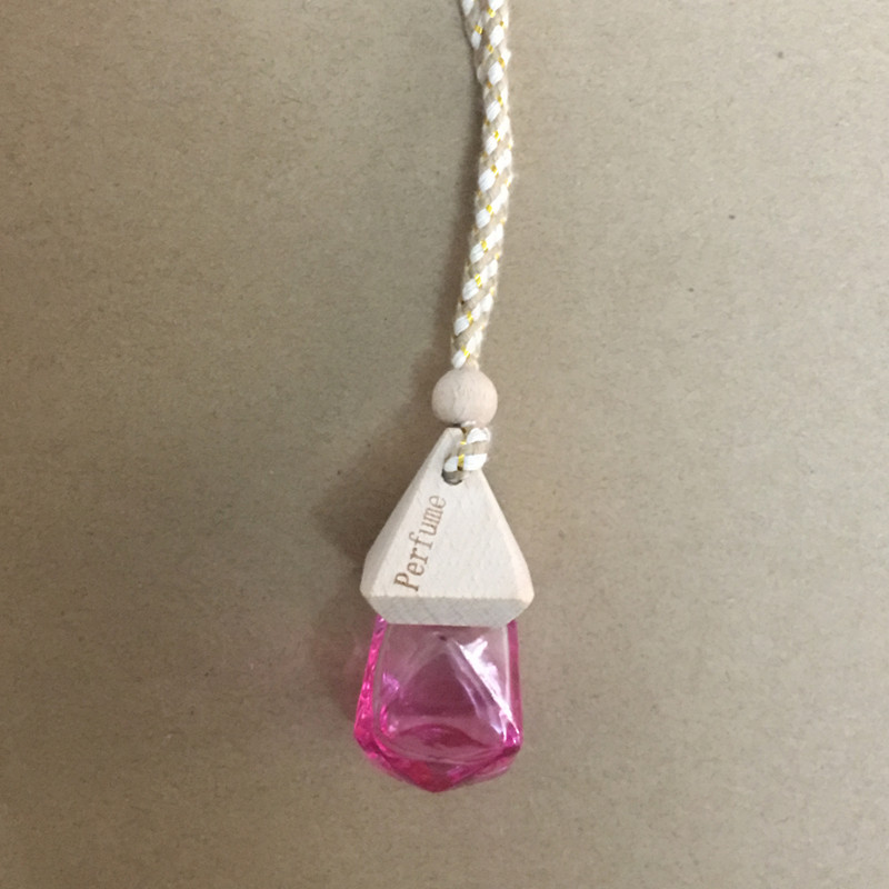 6ml Car Hanging Diffuser Glass Bottle Air freshener Perfume bottle For Car Aromatherapy Remove smell Empty glass bottle