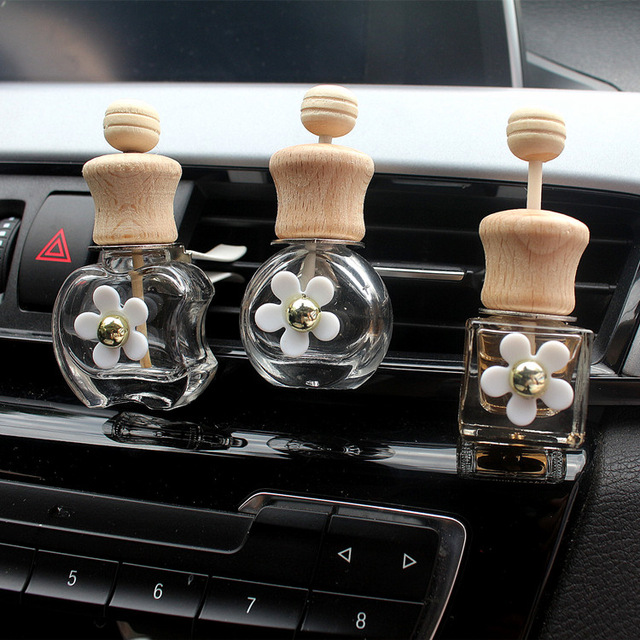6ml Wooden Cap Car Perfume Bottle Empty Glass Car Fragrance Bottle