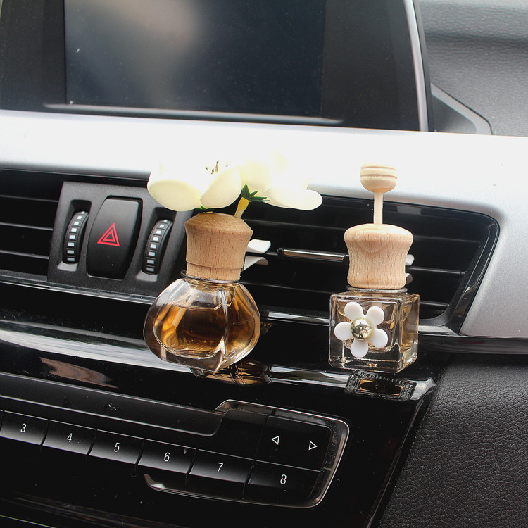 6ml Wooden Cap Car Perfume Bottle Empty Glass Car Fragrance Bottle