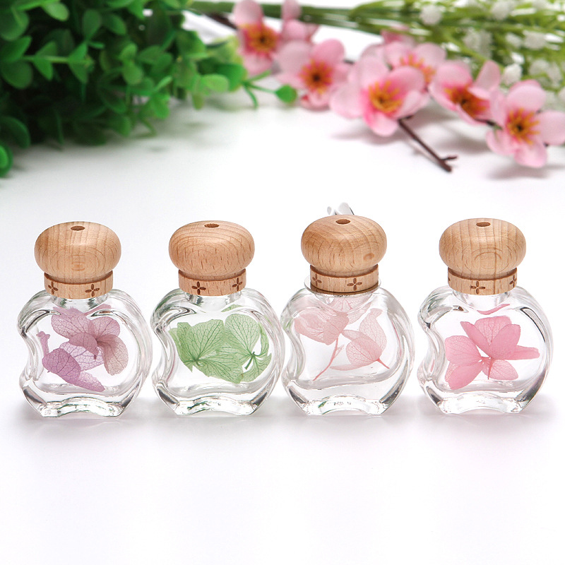 6ml empty wooden cap car diffuser perfume bottle
