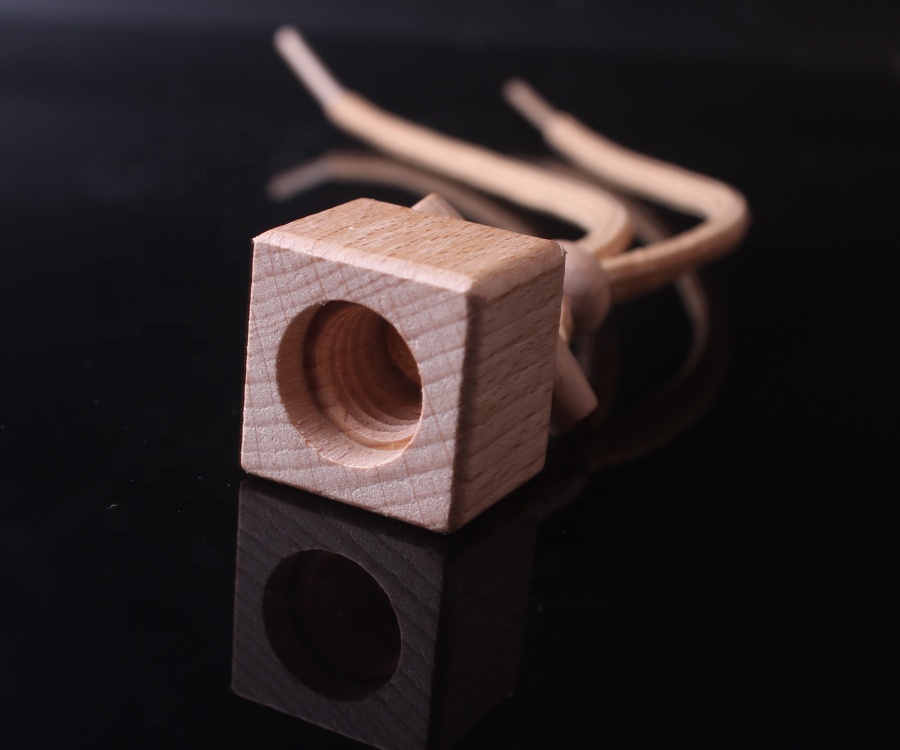 6ml fragrances refillable glass bottle beech material wooden club square perfume hang bottle car perfume bottle