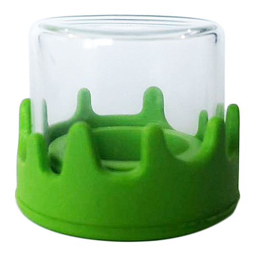 6ml glass no-neck concentrate jar silicone lid