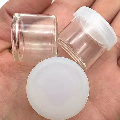 6ml glass no-neck concentrate jar silicone lid