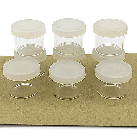 6ml glass wide neck concentrate container with silicone cap