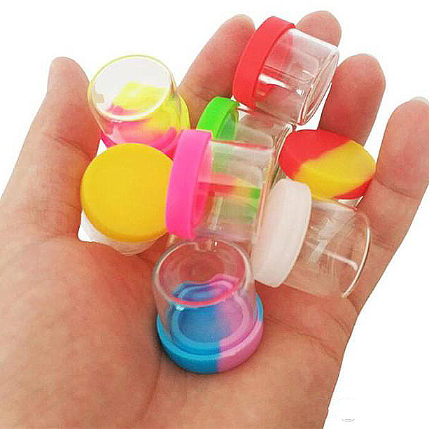6ml glass wide neck concentrate container with silicone cap