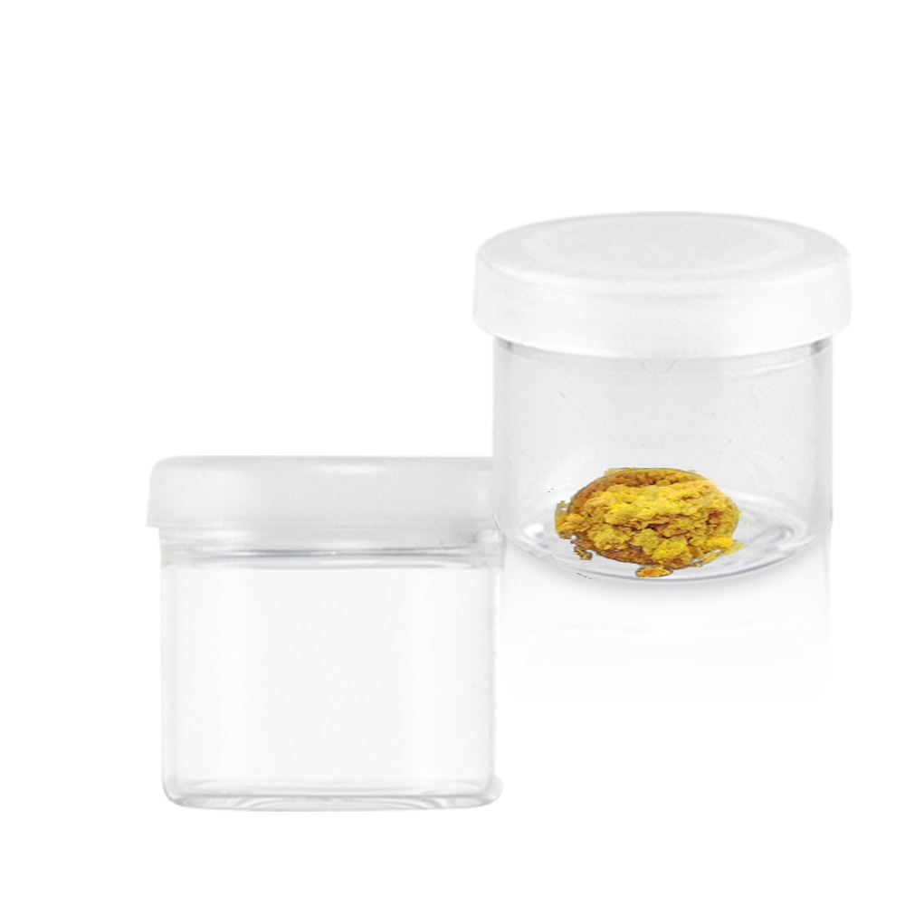 6ml transparent glass dab container for weed concentrate shatter oil wax crumble rosin budder