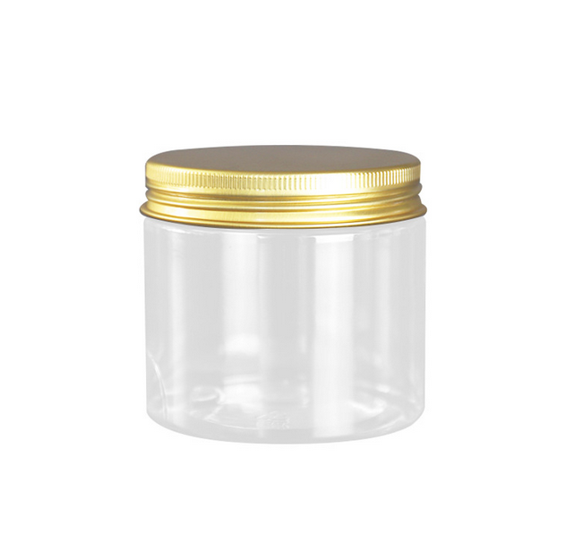 6oz 180ml diameter 71mm height 65mm bath salt container with gold cap