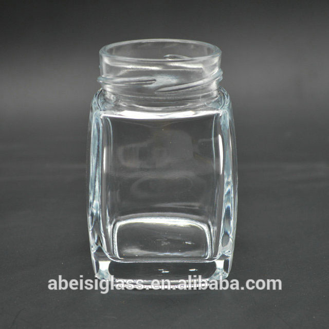 6oz 180ml high quality square honey / jam glass jar glass jar for canned food