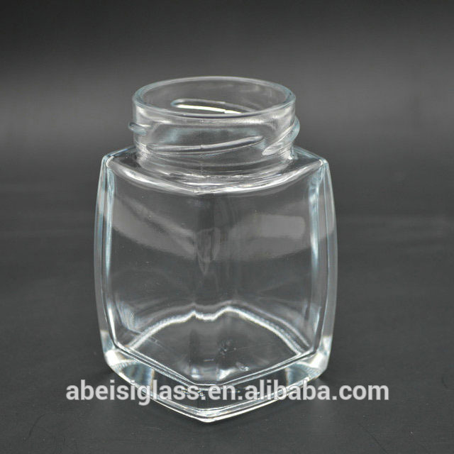 6oz 180ml high quality square honey / jam glass jar glass jar for canned food