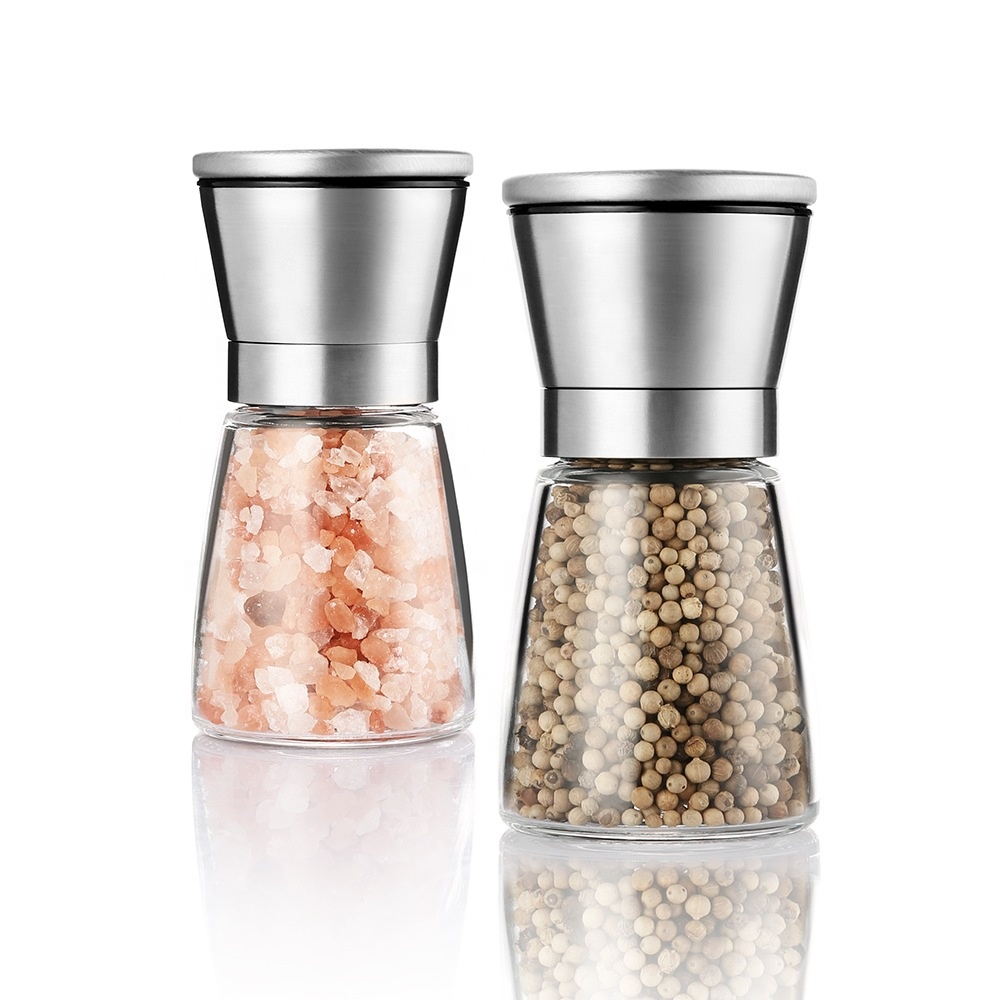 6oz 180ml stainless steel salt and pepper grinder set wholesale