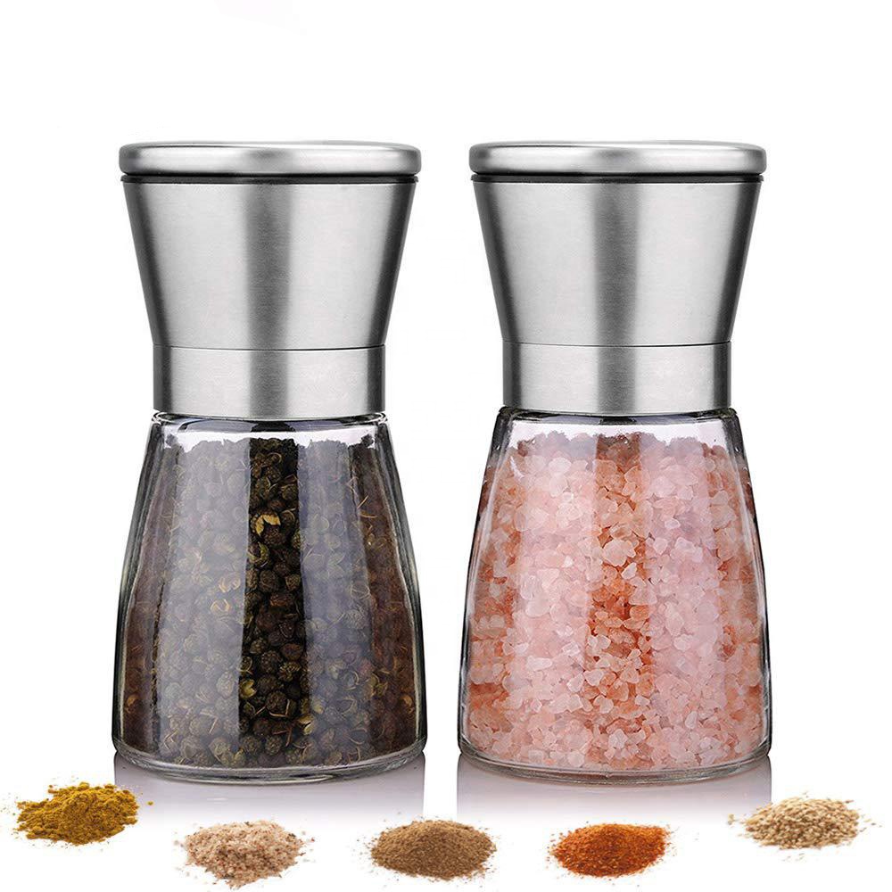 6oz 180ml stainless steel salt and pepper grinder set wholesale