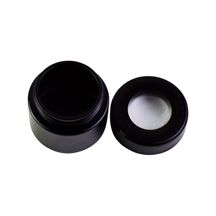 6oz 5oz custom logo child resistantl Magnifying lid child proof container glass jar printed lid hemp bottle packaging