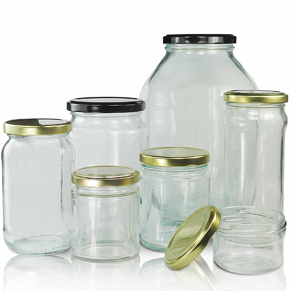 6oz 8oz 9oz Clear Straight Sided Glass Jar with Silver Gold Screw Metal Cap