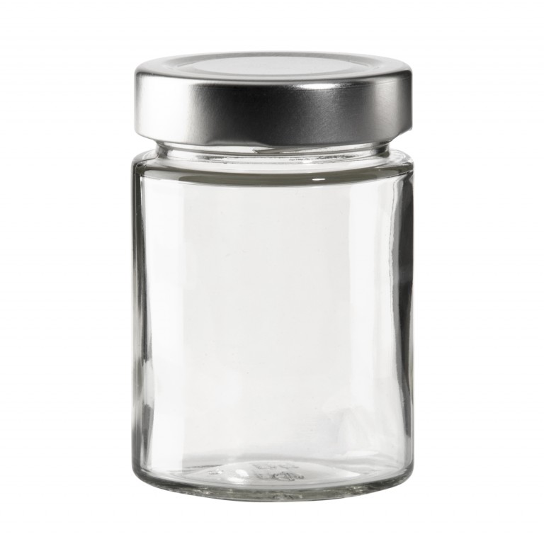 6oz 8oz 9oz Clear Straight Sided Glass Jar with Silver Gold Screw Metal Cap
