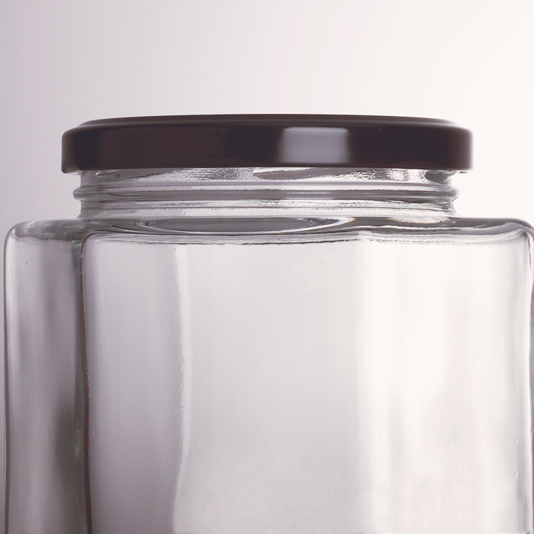 6oz 8oz Clear Straight Sided Glass Jar with Silver Gold Screw Metal Cap
