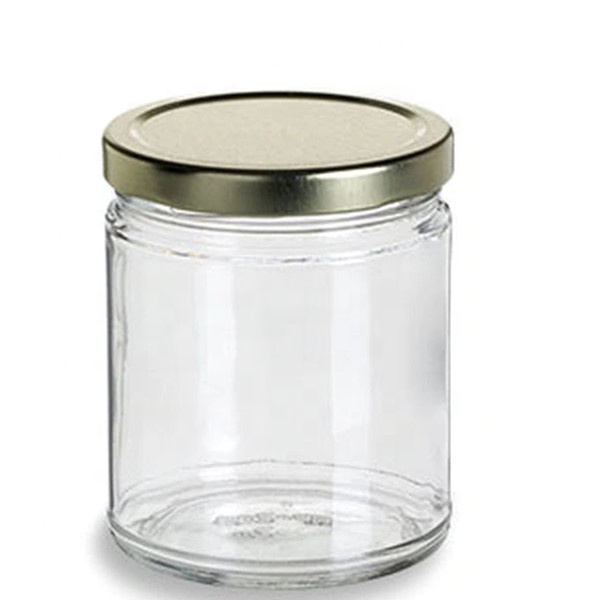 6oz 9oz 16oz Straight Sided Empty Glass honey Jars with metal Lid