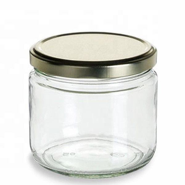 6oz 9oz 16oz Straight Sided Empty Glass honey Jars with metal Lid